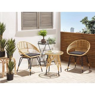 Beliani Bistro Set aus PE Rattan Modern PELLARO  