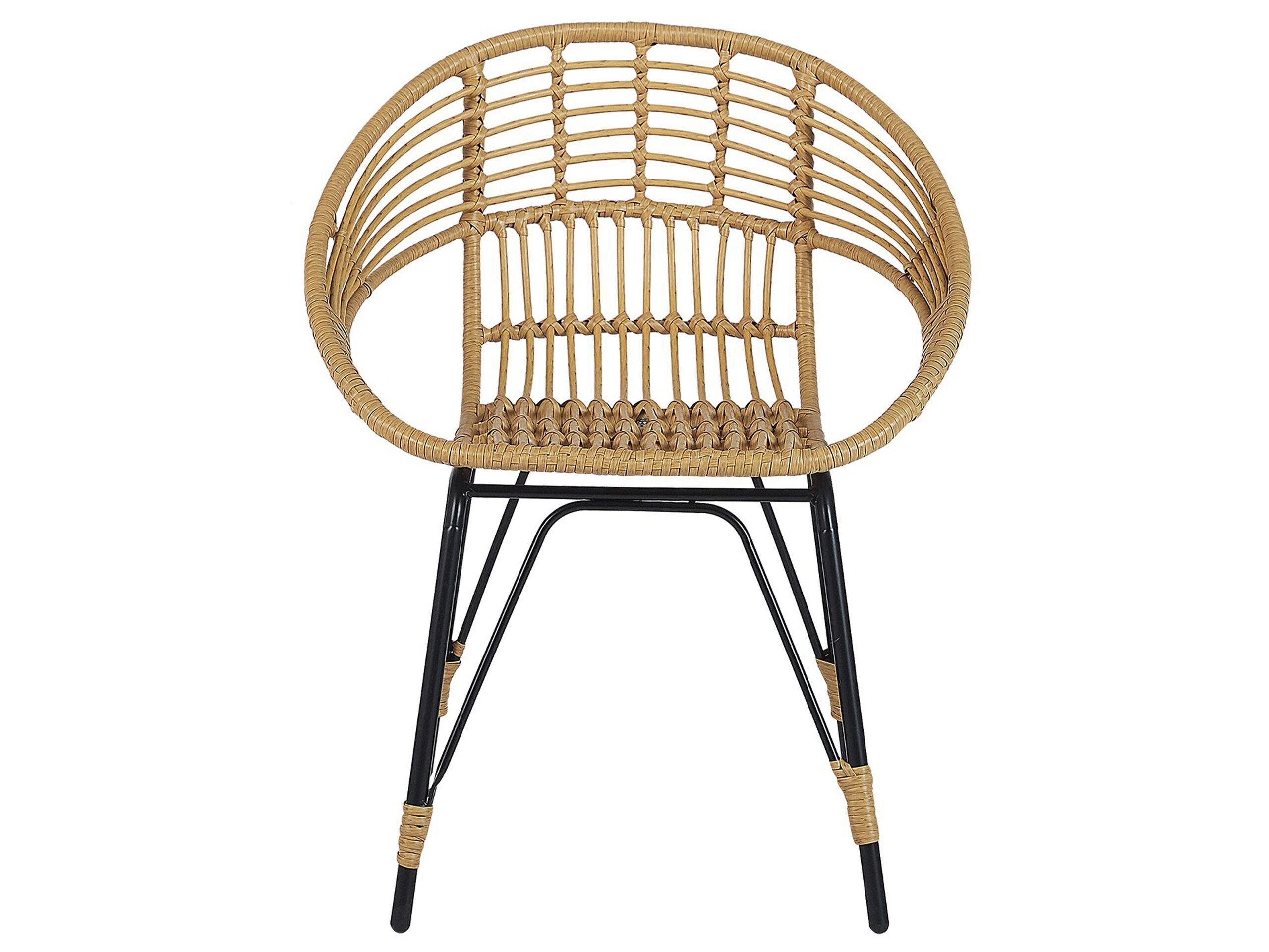 Beliani Bistro Set aus PE Rattan Modern PELLARO  