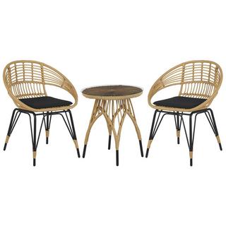 Beliani Bistro Set aus PE Rattan Modern PELLARO  