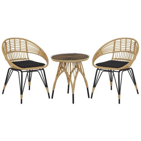 Beliani Bistro Set aus PE Rattan Modern PELLARO  