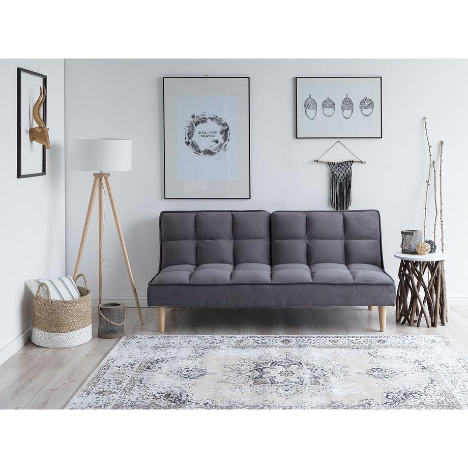 Beliani Schlafsofa aus Stoff  SILJAN  