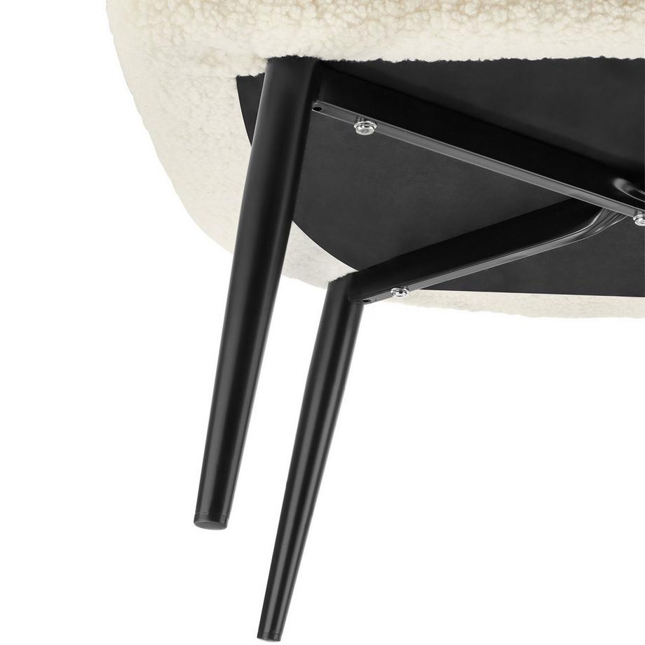 Tectake Fauteuil MYSIG rembourré avec revêtement en tissu bouclette  