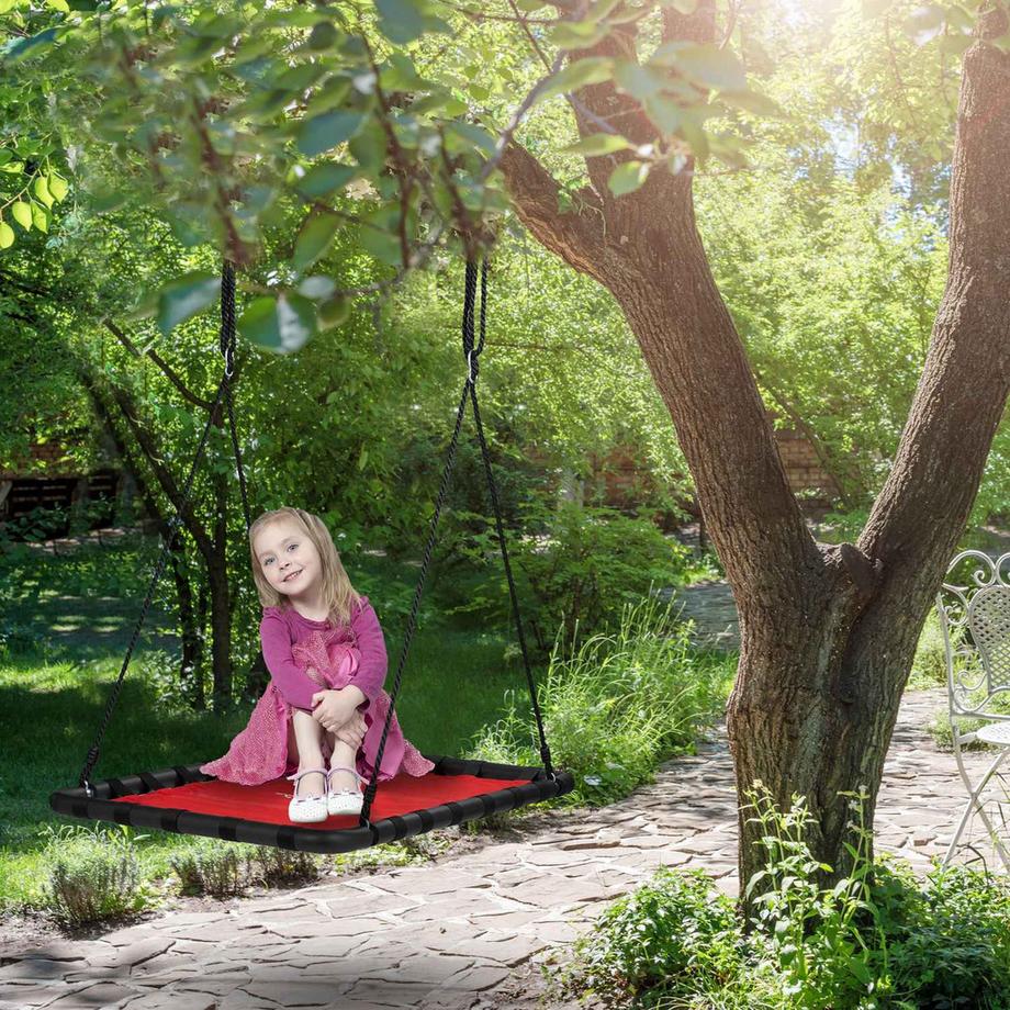 B2X Balançoire avec nid carré en rouge  