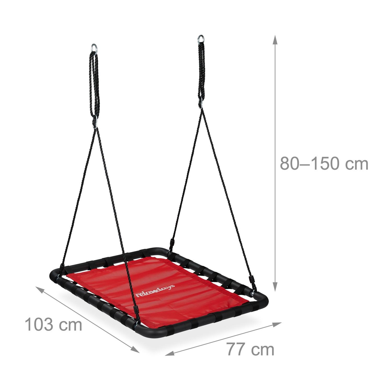 B2X Balançoire avec base carrée en rouge  