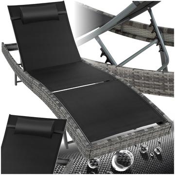 Lettino prendisole in rattan  Aurora  robusto e resistente ai raggi UV