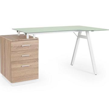 Bureau Charlie blanc naturel 150x80