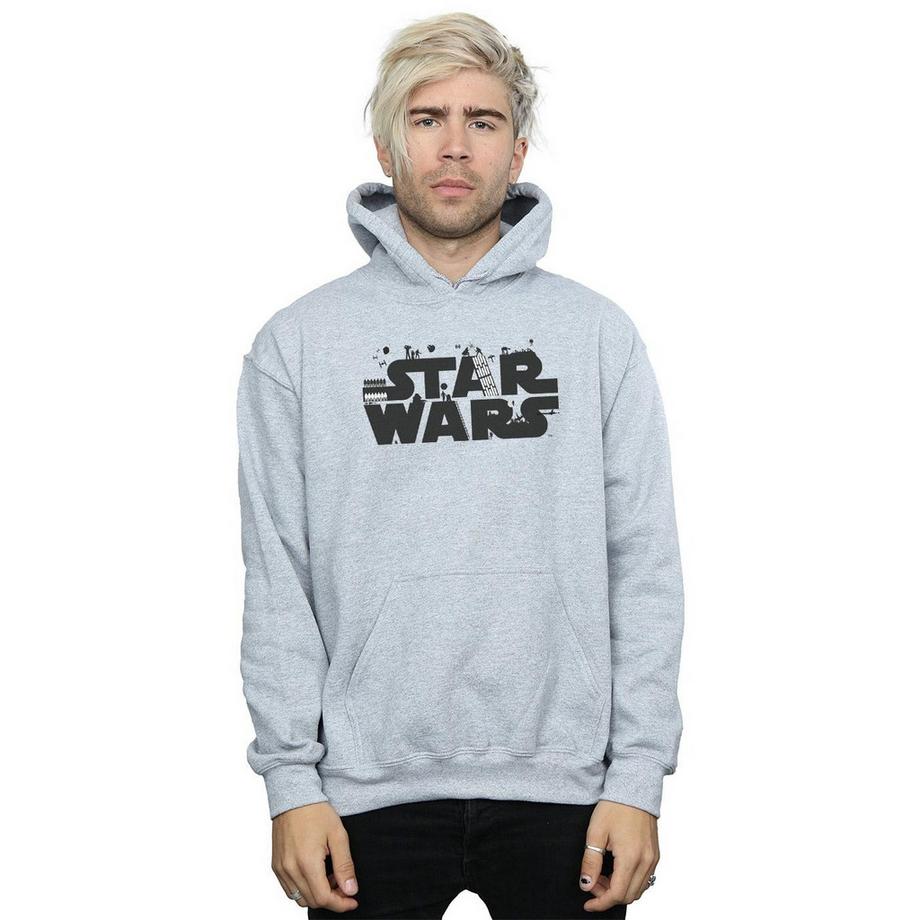 STAR WARS Star Wars Logo Felpa con Cappuccio  