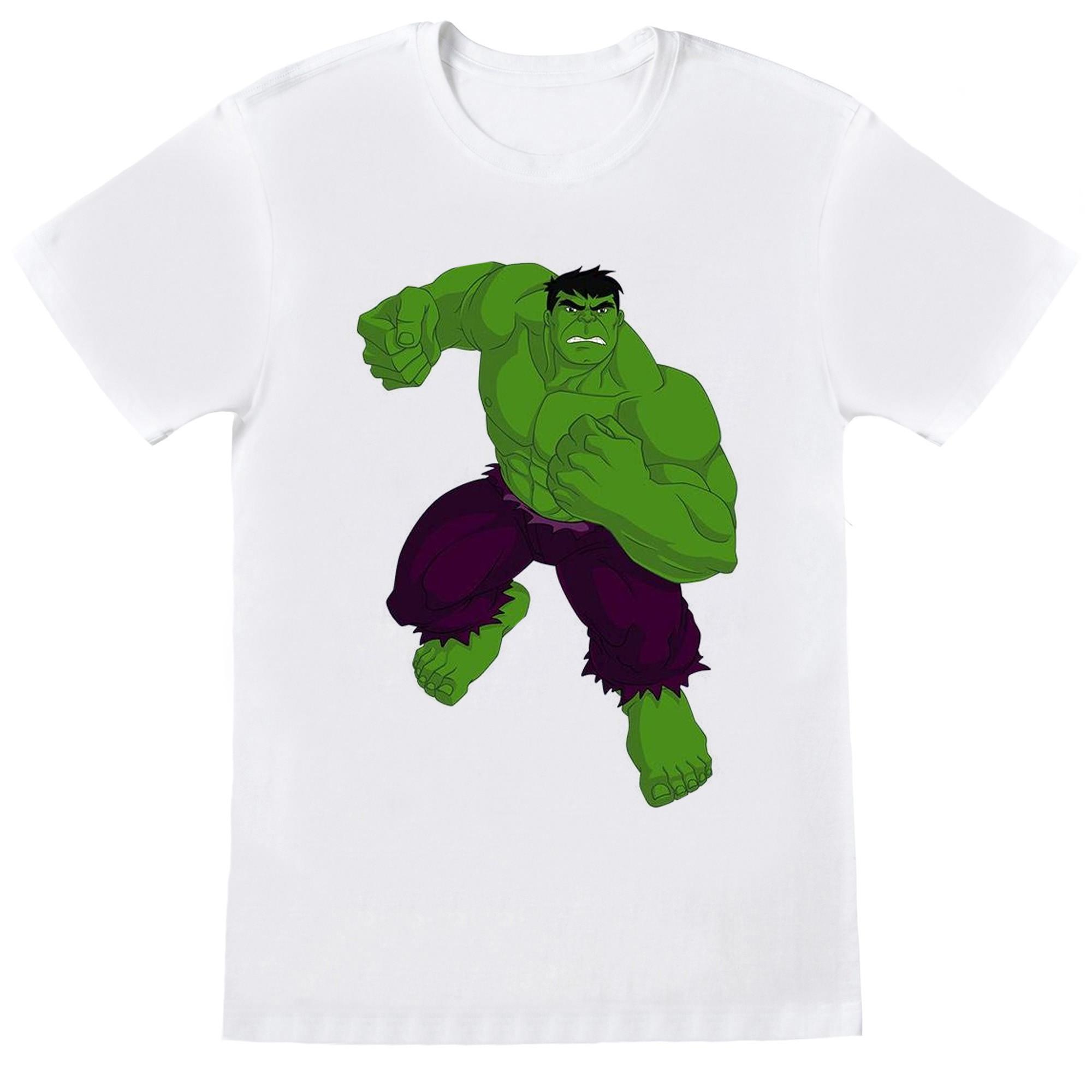Image of Hulk Pose Tshirt Unisex Weiss 128