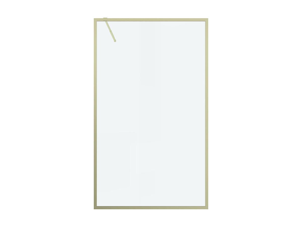 SHOWER DESIGN Duschtrennwand Seitenwand italienische Dusche - 120 x 200 cm - Sicherheitsglas - Goldfarben - AMBERI  