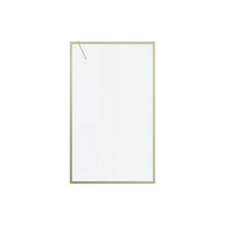 SHOWER DESIGN Duschtrennwand Seitenwand italienische Dusche - 120 x 200 cm - Sicherheitsglas - Goldfarben - AMBERI  