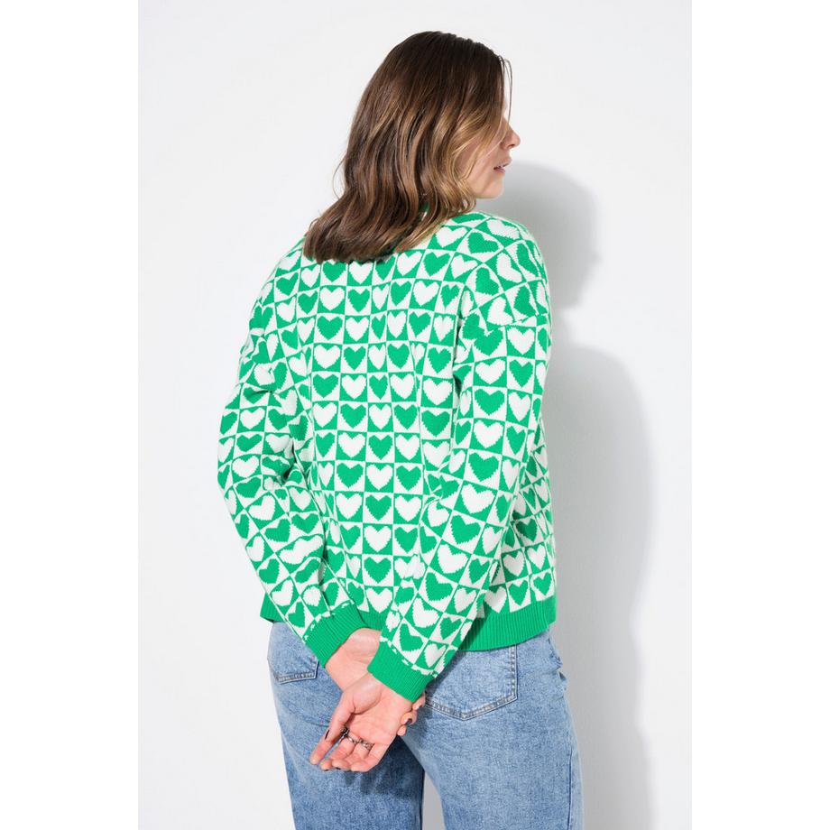 Studio Untold Oversized Hearts Strickjacke  
