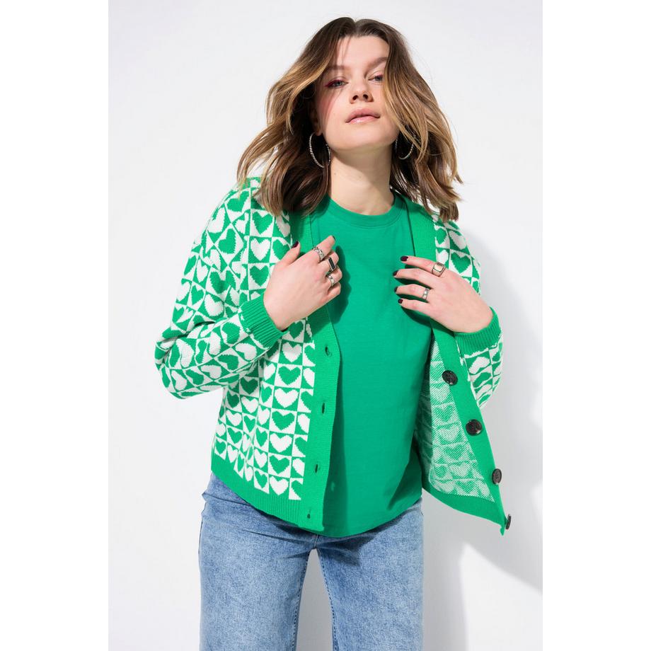 Studio Untold Oversized Hearts Strickjacke  
