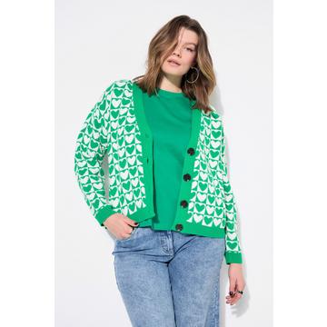 Cardigan dal taglio oversize con cuori