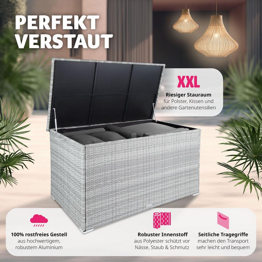 Tectake Auflagenbox mit Aluminiumgestell Oslo  