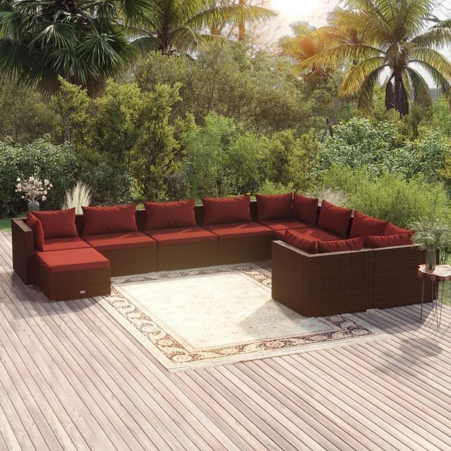 VidaXL set divani da giardino Polirattan  