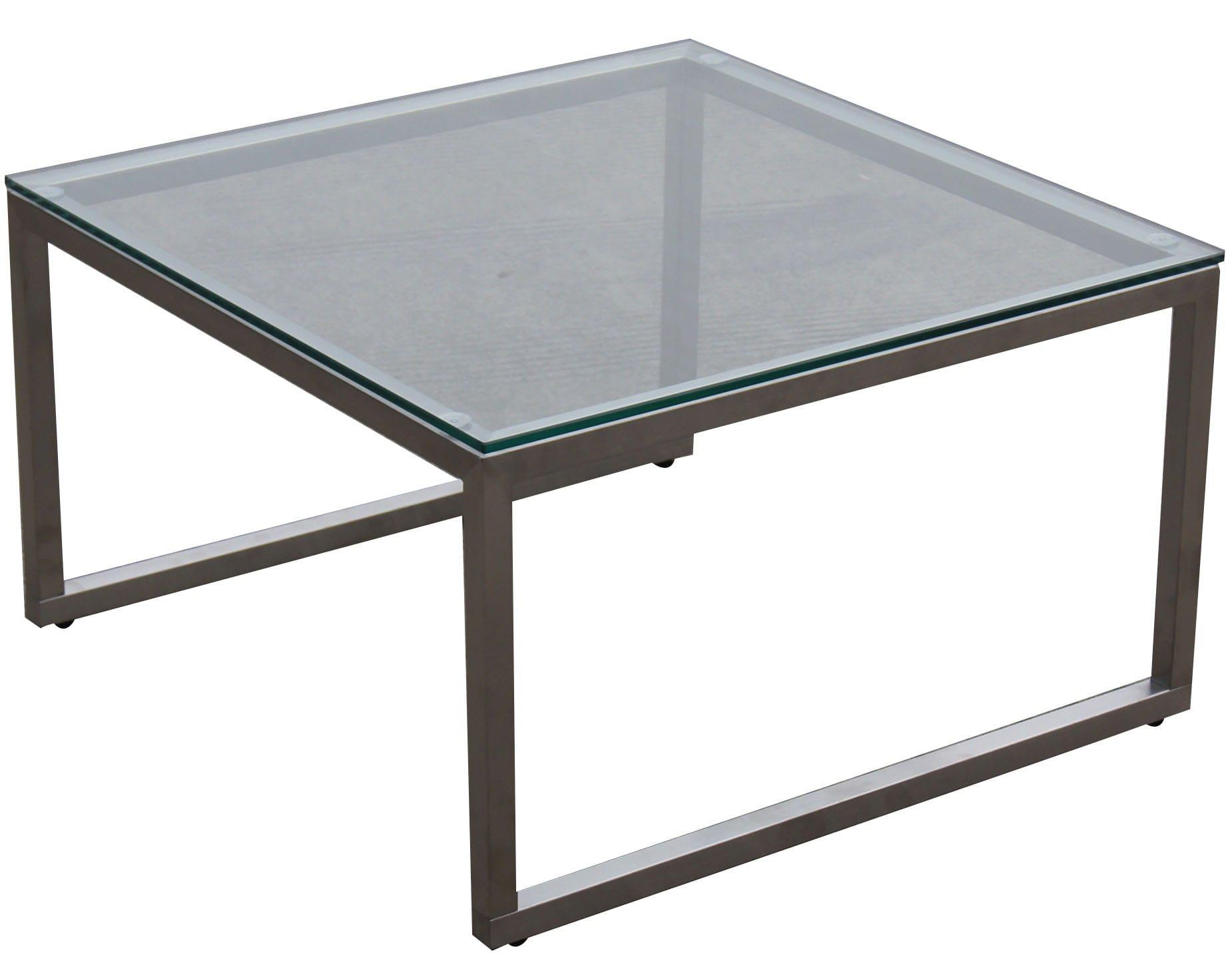 Image of Couchtisch Obelisk U-Bein 60 - Platte Glas klar - Gestell Edelstahl Couchtisch Obelisk U-Bein 60 - Platte Glas klar - Gestell Edelstahl