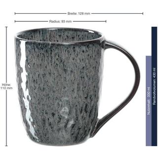 LEONARDO Cappuccino-Tasse Matera 430ml Anthrazit (6Teile)  