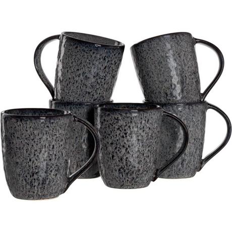 LEONARDO Tasse Matera 430ml Anthrazit 6 Stück, HxD: 11x9cm, Vol: 430ml, Keramik  