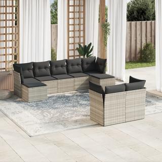 VidaXL set divano da giardino Polirattan  