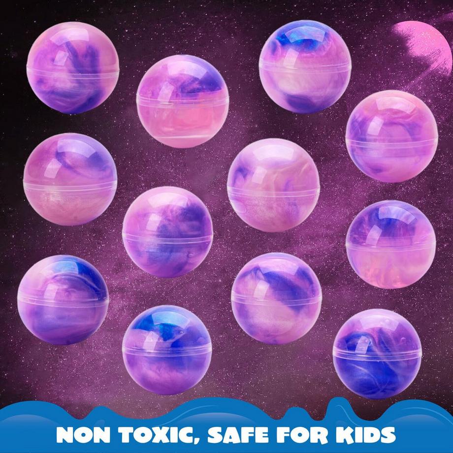 Activity-board  24 Pack Galaxy Slime Ball Party Favors -Fluffy, Non-Sticky, Stain-Free, Stress Relieving, Slime Kits 