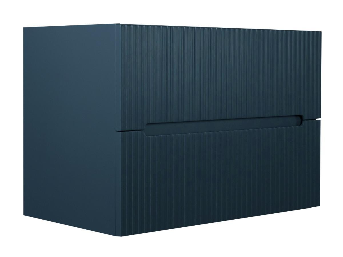 Vente-unique Mobile sotto lavabo sospeso striato Blu 80 cm - PAVANI  