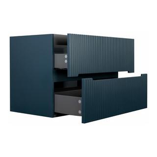 Vente-unique Mobile sotto lavabo sospeso striato Blu 80 cm - PAVANI  