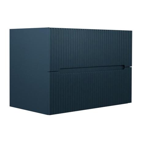 Vente-unique Mobile sotto lavabo sospeso striato Blu 80 cm - PAVANI  