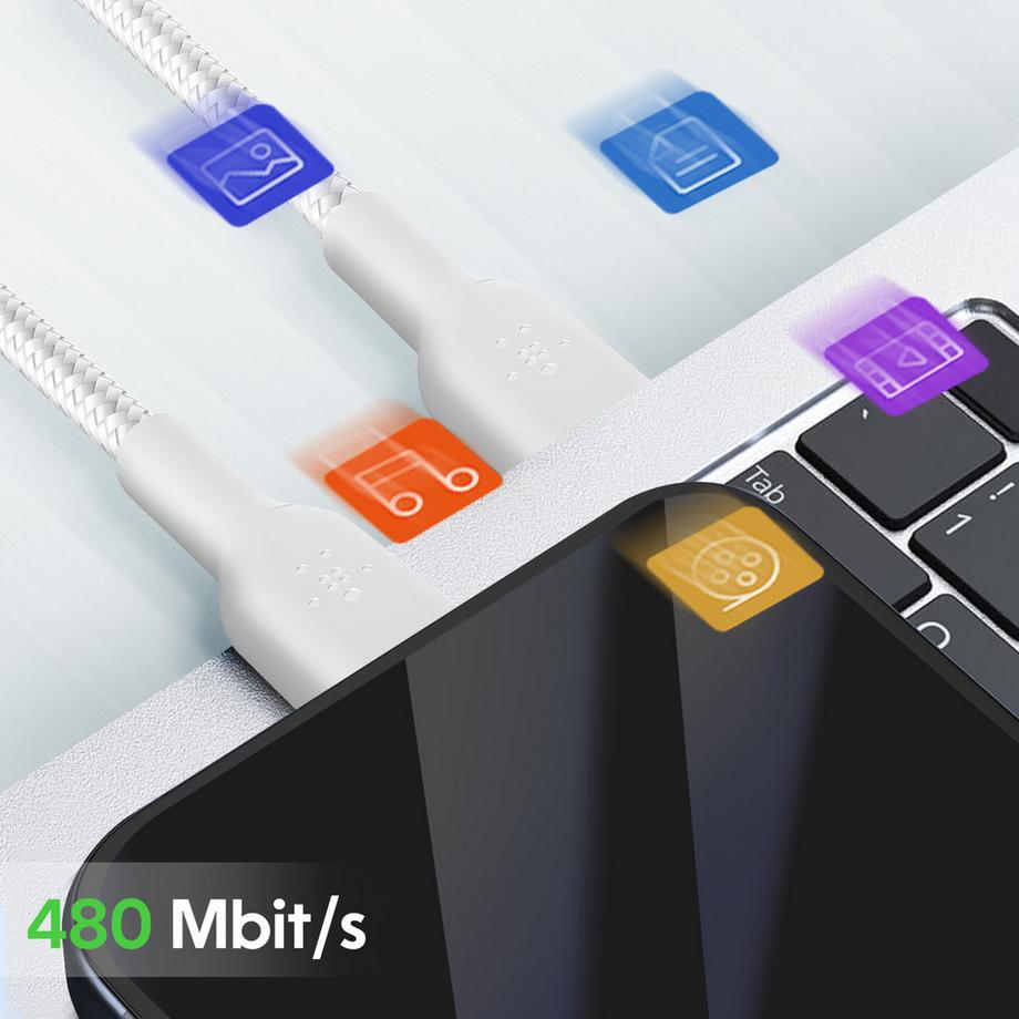 belkin  2x Câbles Belkin USB-C 60W BoostCharge 