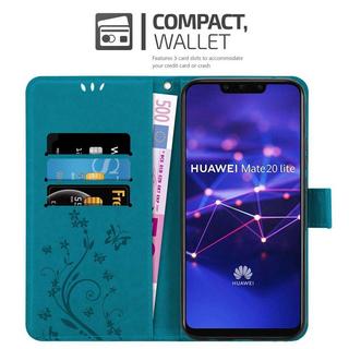 Cadorabo  Housse compatible avec Huawei MATE 20 LITE - Coque de protection au design floral avec fermeture magnétique, fonction de support et emplacements pour cartes 