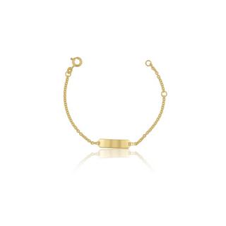 MUAU Schmuck  ID-Bracelet Anker Gelbgold 585, 2mm, 14cm 