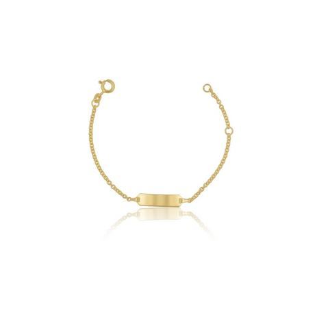 MUAU Schmuck  ID-Bracelet Anker Gelbgold 585, 2mm, 14cm 