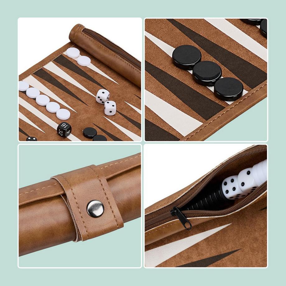 Northix  Backgammon zum Rollen 