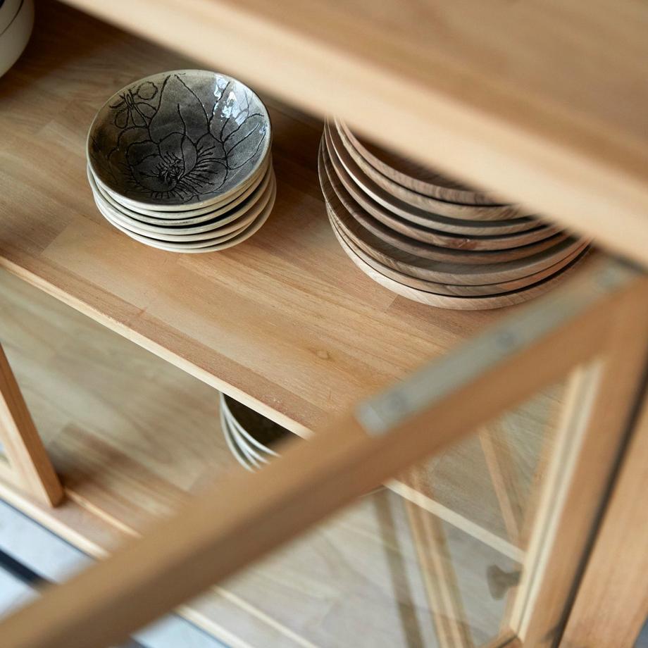 Tikamoon Vaisselier bas en teck massif Babeth  