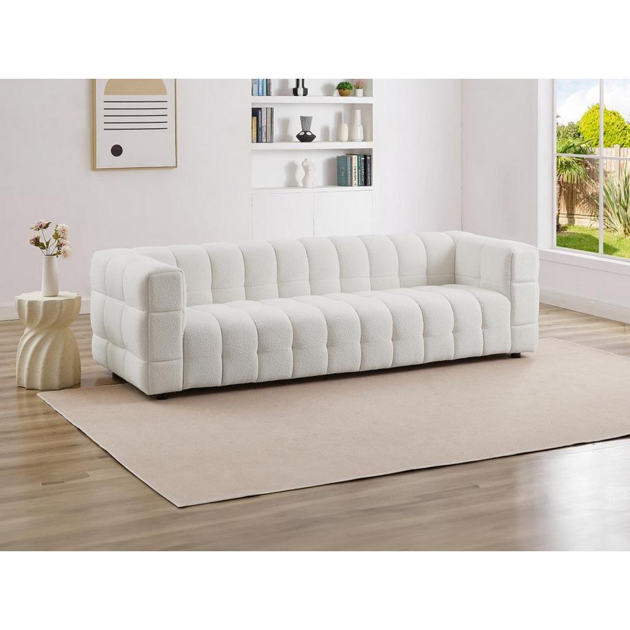 PASCAL MORABITO Sofa 4-Sitzer - Bouclé-Stoff - Elfenbeinweiß - LERICI von Pascal Morabito  