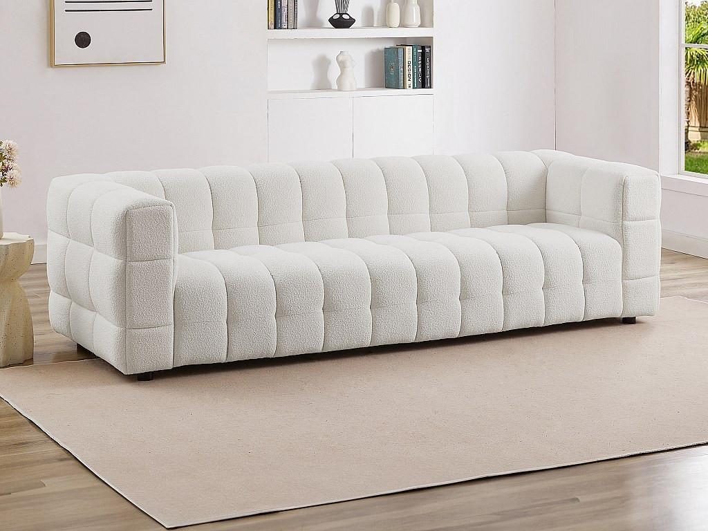 PASCAL MORABITO Sofa 4-Sitzer - Bouclé-Stoff - Elfenbeinweiß - LERICI von Pascal Morabito  