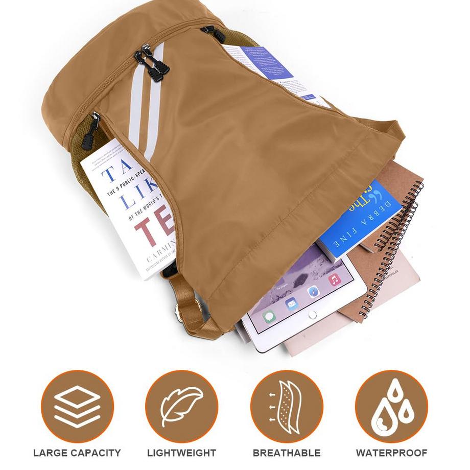 Only-bags.store  Sac à dos de sport à la mode, sac de gymnastique, sac de sport à cordon de serrage de grande capacité 