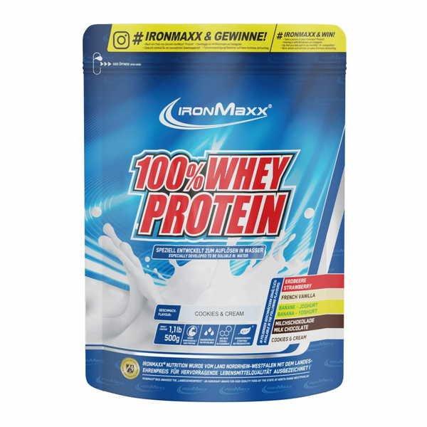 Image of Ironmaxx 100% Whey Protein Cookies & Cream 500g - 500g