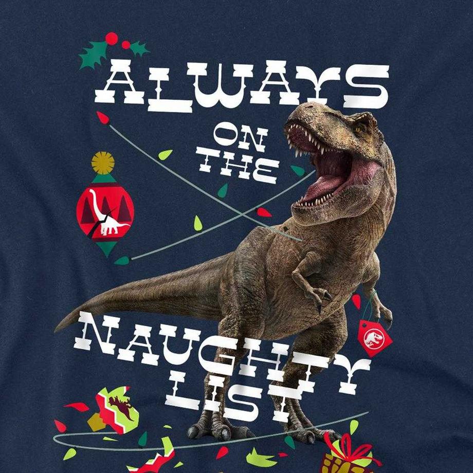 JURASSIC WORLD  T-ShirtNoël Motif Trex Naughty List 