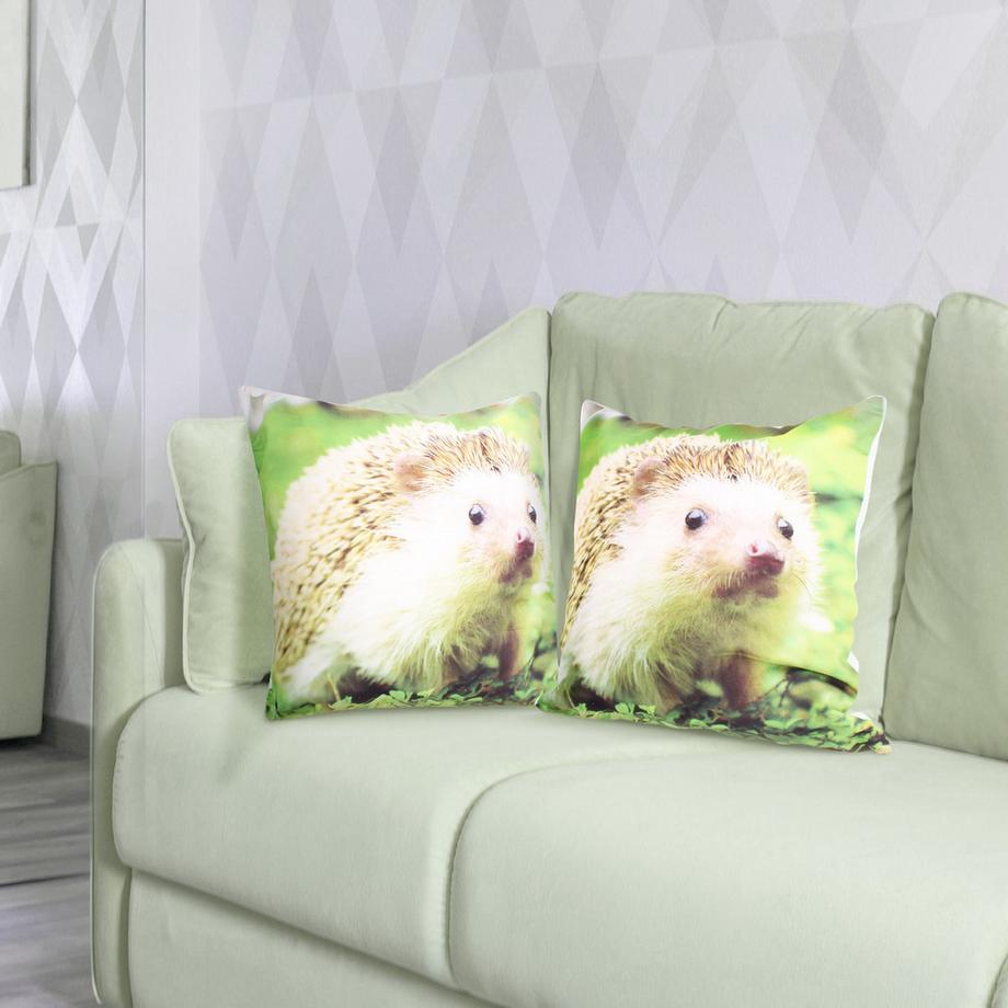 Avizar 2 Stk. Kissenbezüge Garten-Igel  