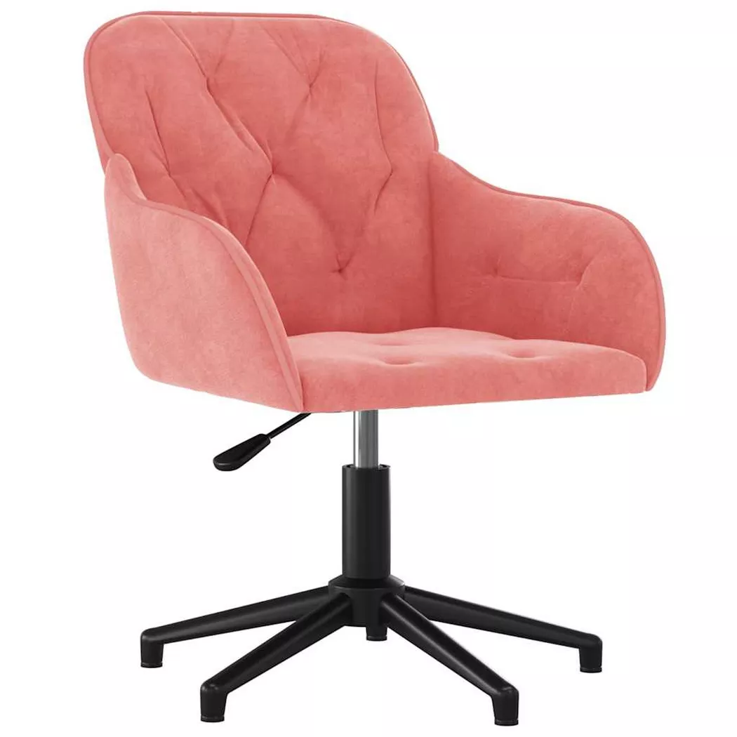 Chaise pivotante de bureau Rose Velours Vidaxl