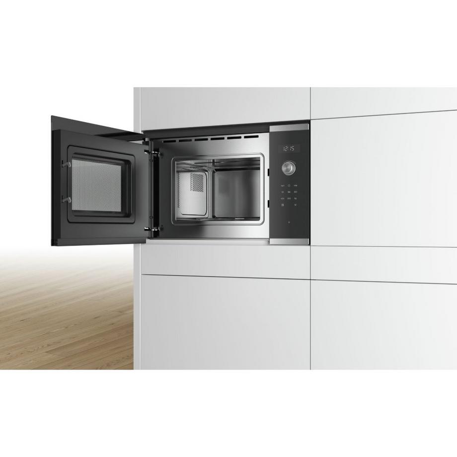 Bosch BFL524MS0 - Einbau-Mikrowelle, Serie 6, Edelstahl, 20 Liter  