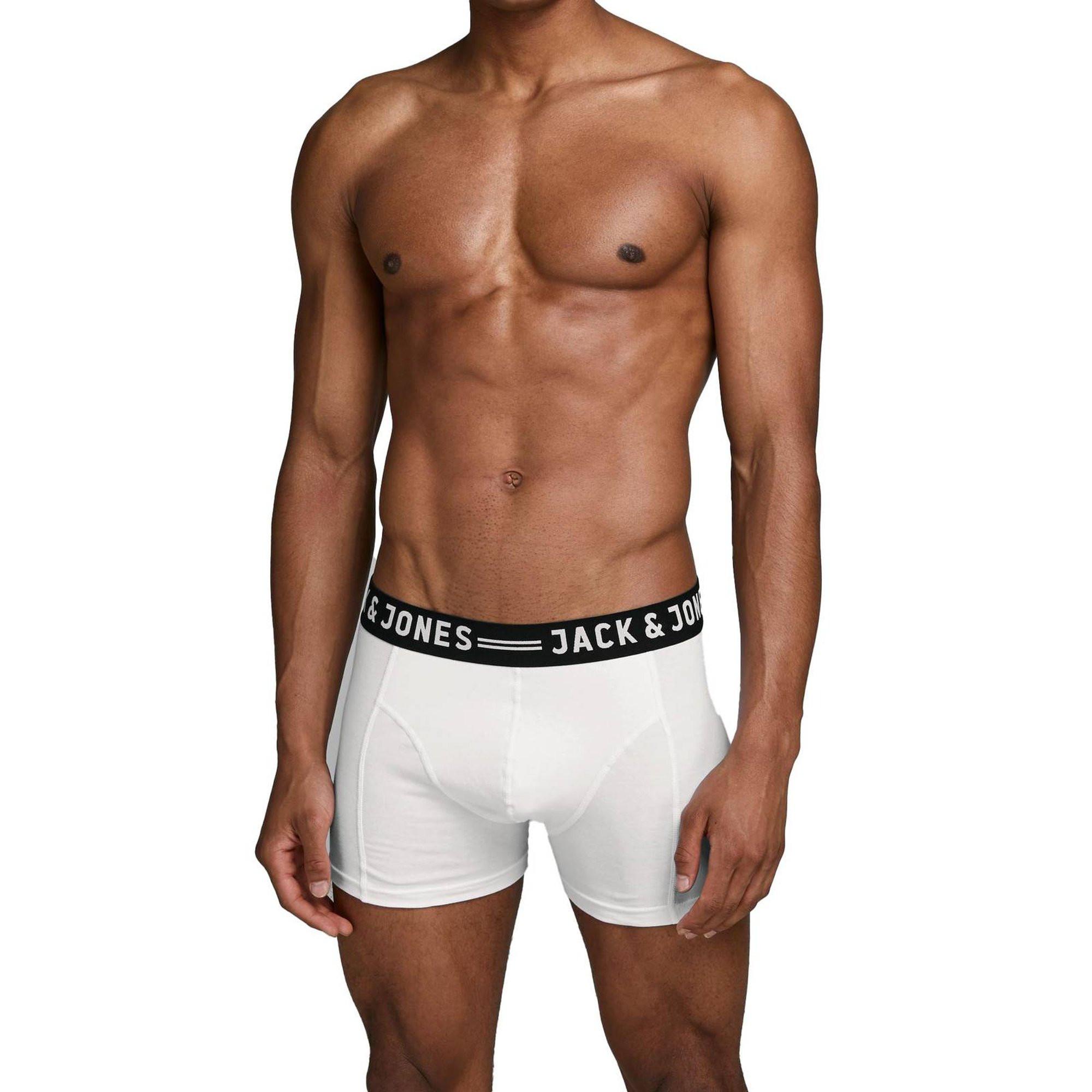 JACK & JONES  Boxer Uomini Confezione da 3 Stretch-SENSE TRUNKS 3 PACK 