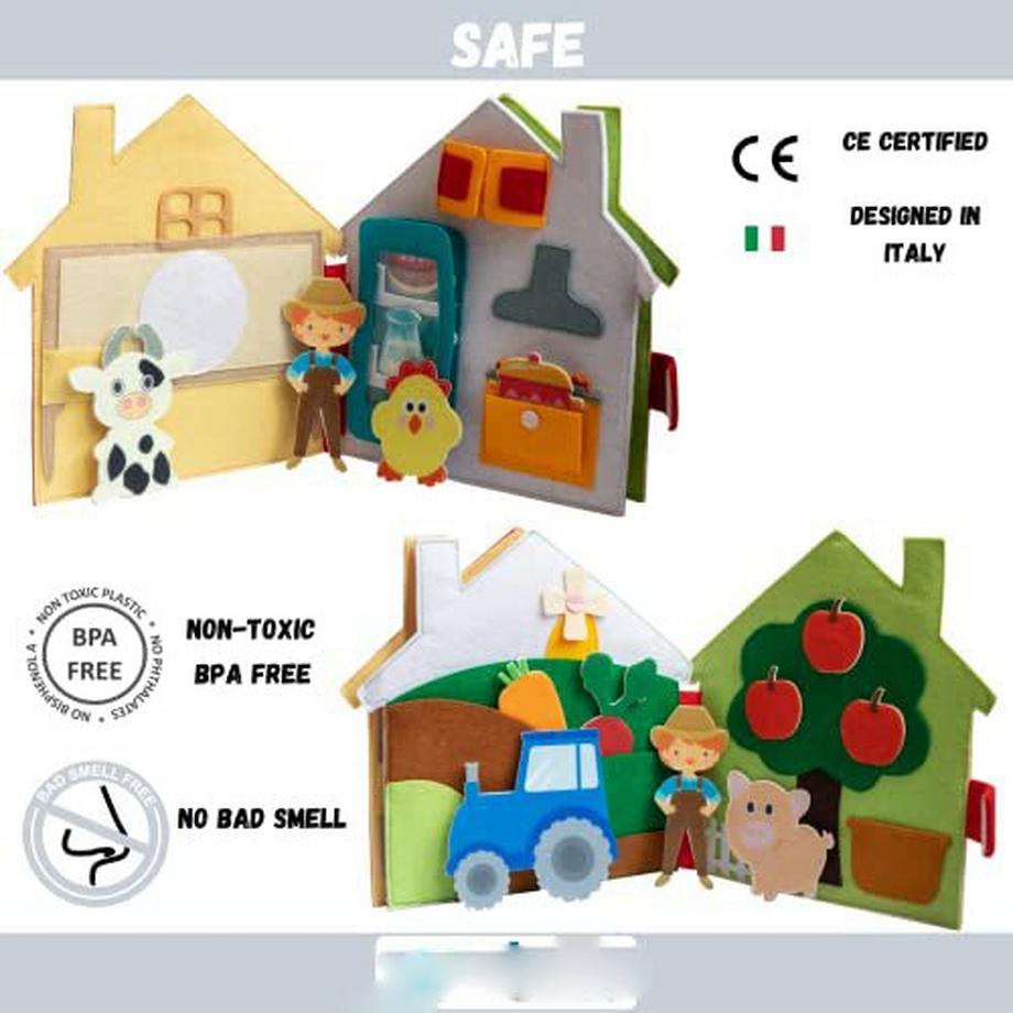 Activity-board  Quiet Book | Pädagogische Sensory Fabric Buch 