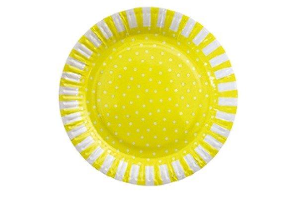 Image of JABADABADO Teller Dot's 23cm Z17118 pink/rosa 8 Stück