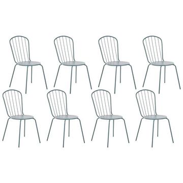 Lot de 8 chaises en Acier Moderne CALVI