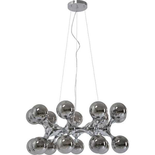 KARE Design Lampada a sospensione Atomic Balls argento tonda 74  