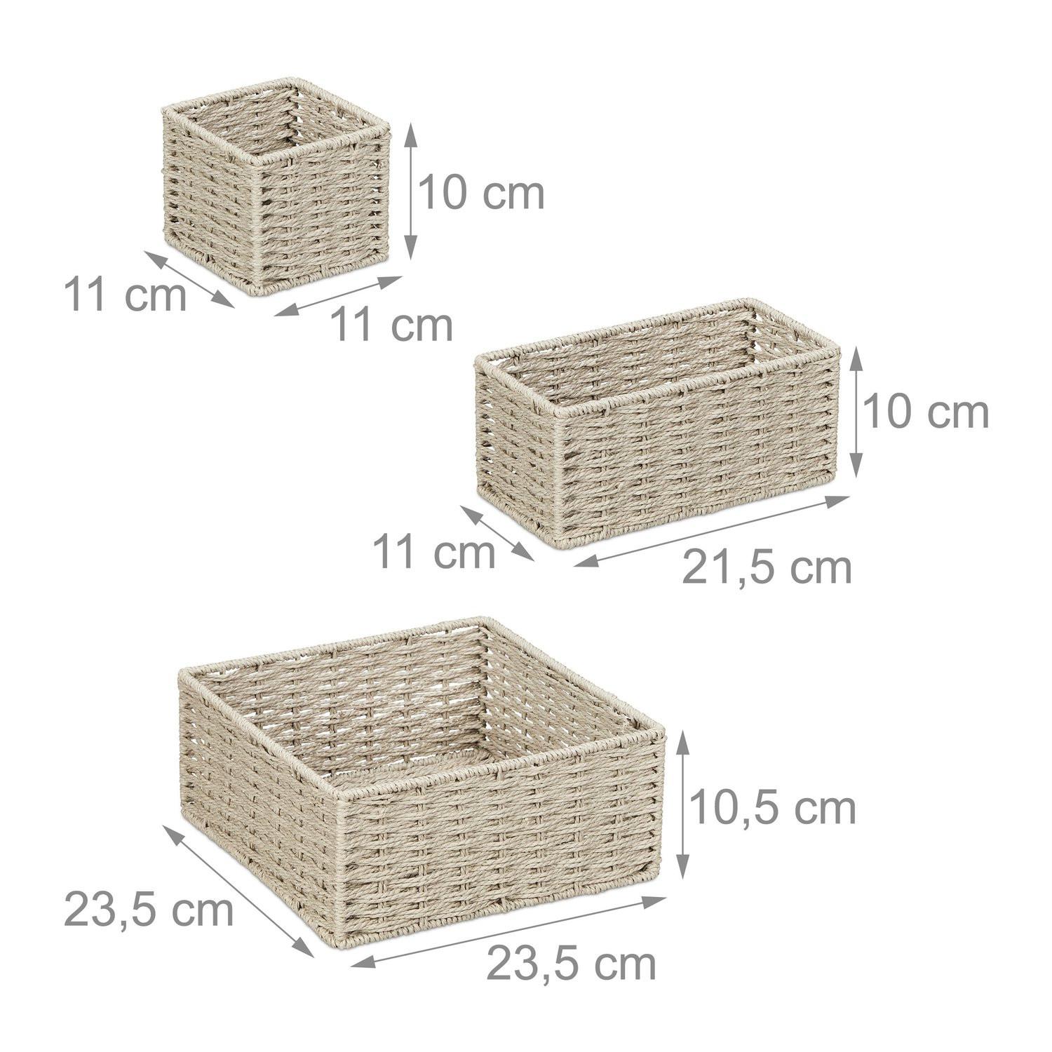 B2X Geflochtener Aufbewahrungskorb, 4er-Set  