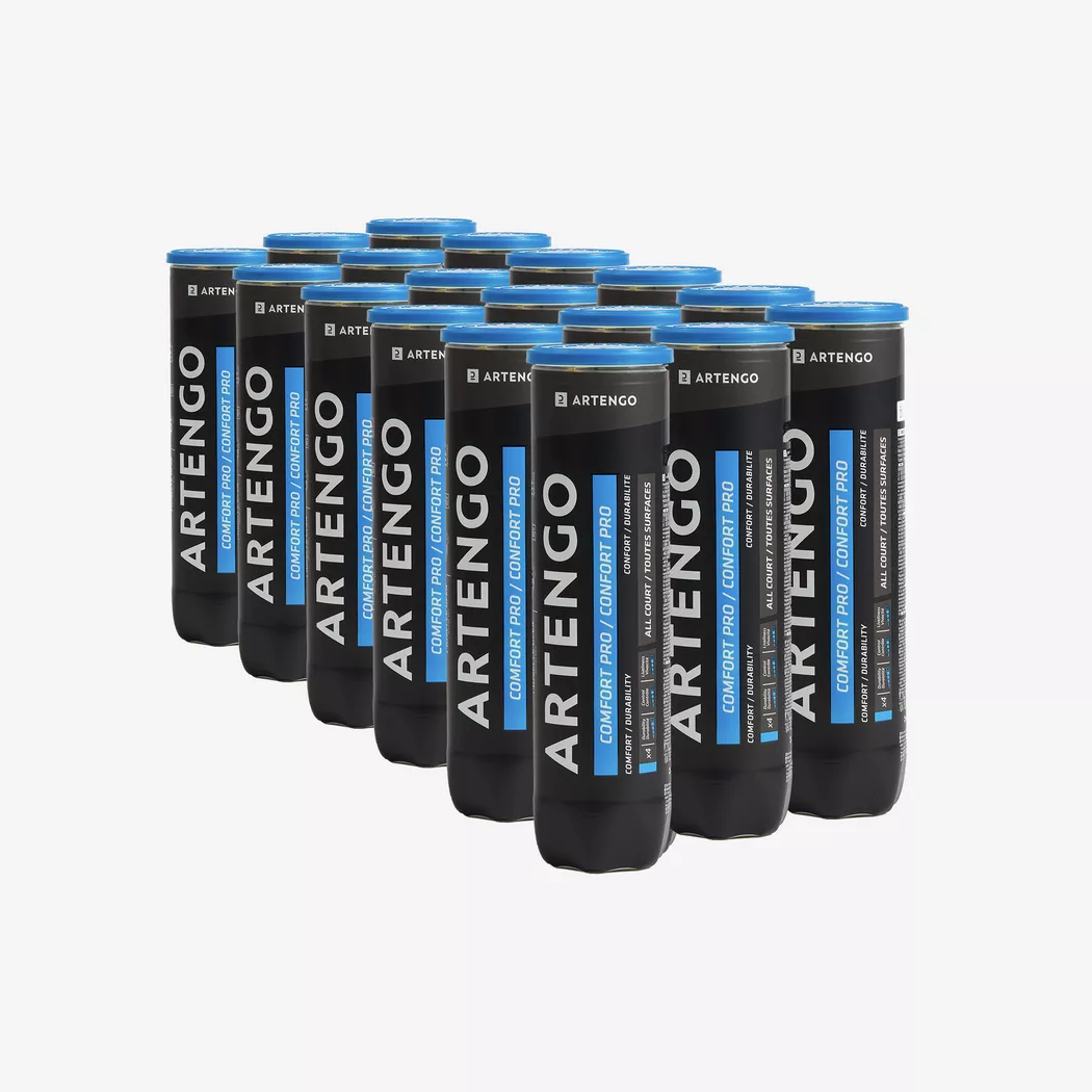 ARTENGO - Tennisball - bälle Comfort Pro 18×4, One Size, Gelb Bunt