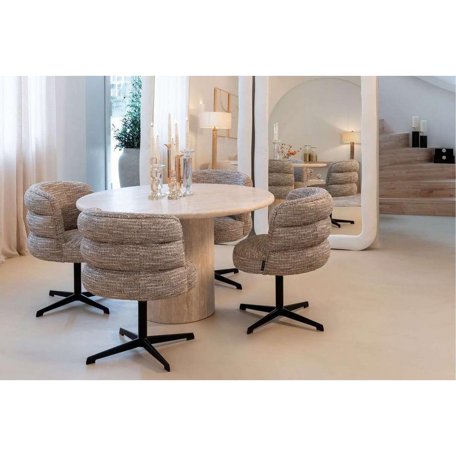 mutoni Table de salle à manger Renaissance beige ronde 130  