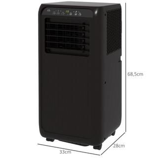HOMCOM Mobile Klimaanlage, Kühlen, ABS, Schwarz  